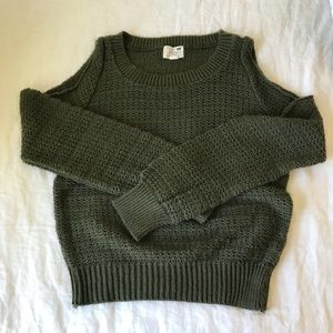 Cold shoulder sweater